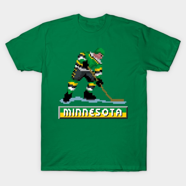 Retro Minnesota Hockey T-Shirt by clarkehall